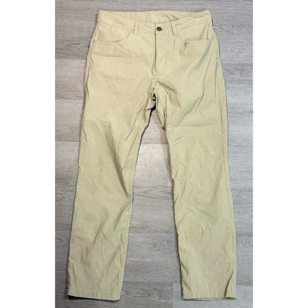 The North Face Sprag Pants Men's 32x28 Khaki Straight Leg Stretch Hiking Outdoor